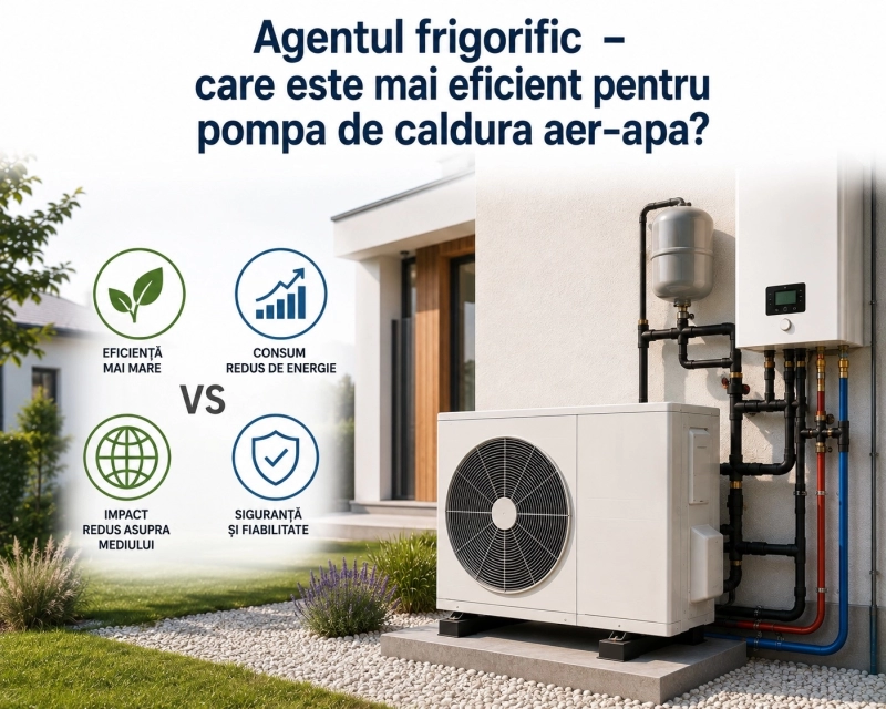 Agentul frigorific R32, R410A sau R290 la pompele de căldură: diferențe, eficiență și alegerea corectă