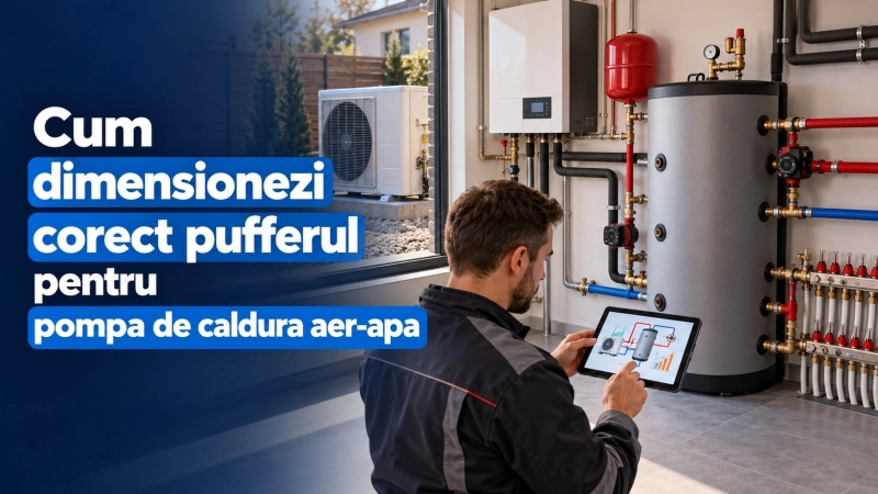 Cum dimensionezi corect pufferul pentru pompa de caldura aer-apa